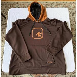 AND1 Brown and Orange Basketball Hoodie XL